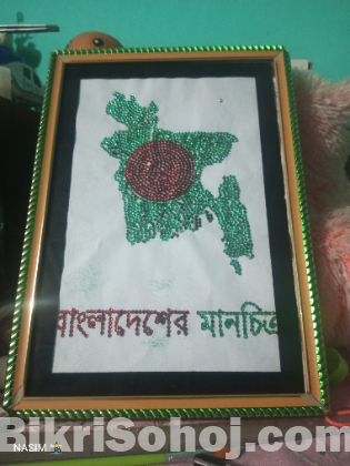 পুতি বসানো মানচিত্র ওয়ালমেট